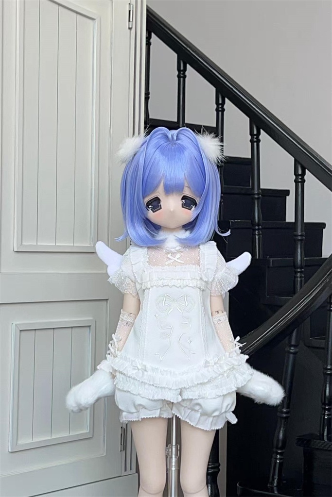 【カカ星球】【8.5-9inch】ドールウィッグ ハネインテークボブ 造形ウィッグ