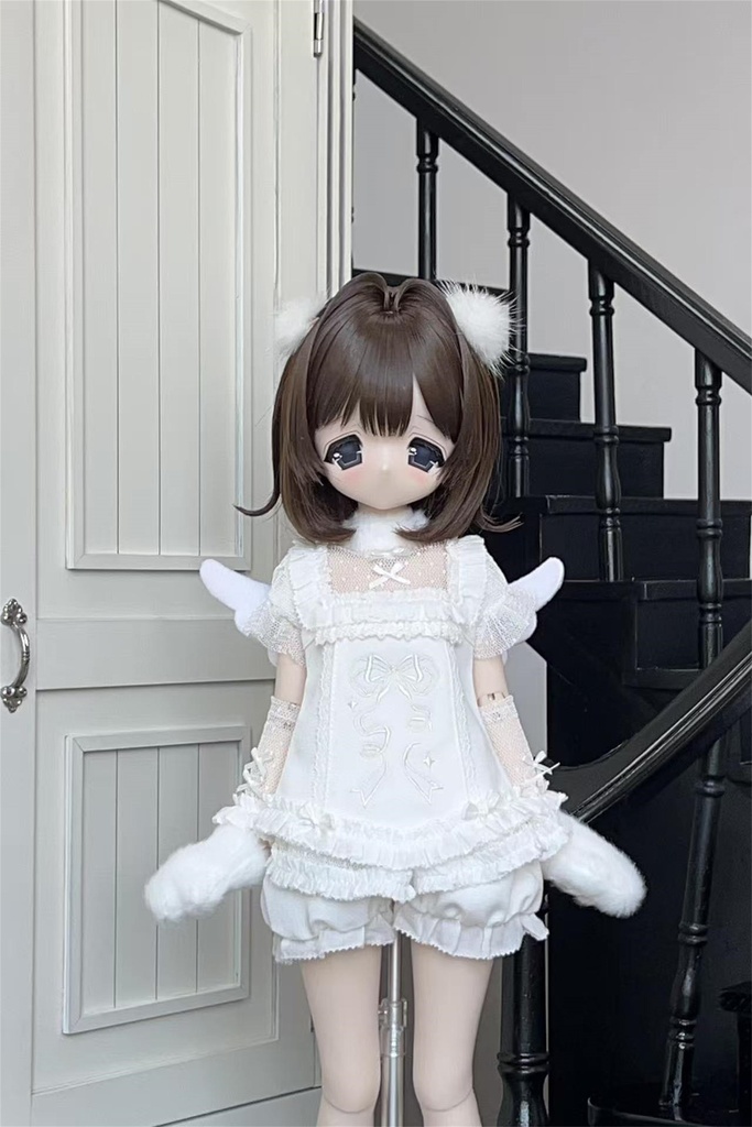 【カカ星球】【8.5-9inch】ドールウィッグ ハネインテークボブ 造形ウィッグ