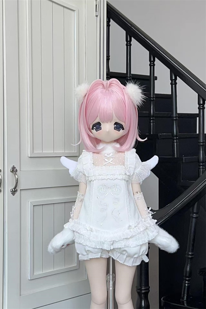 【カカ星球】【8.5-9inch】ドールウィッグ ハネインテークボブ 造形ウィッグ