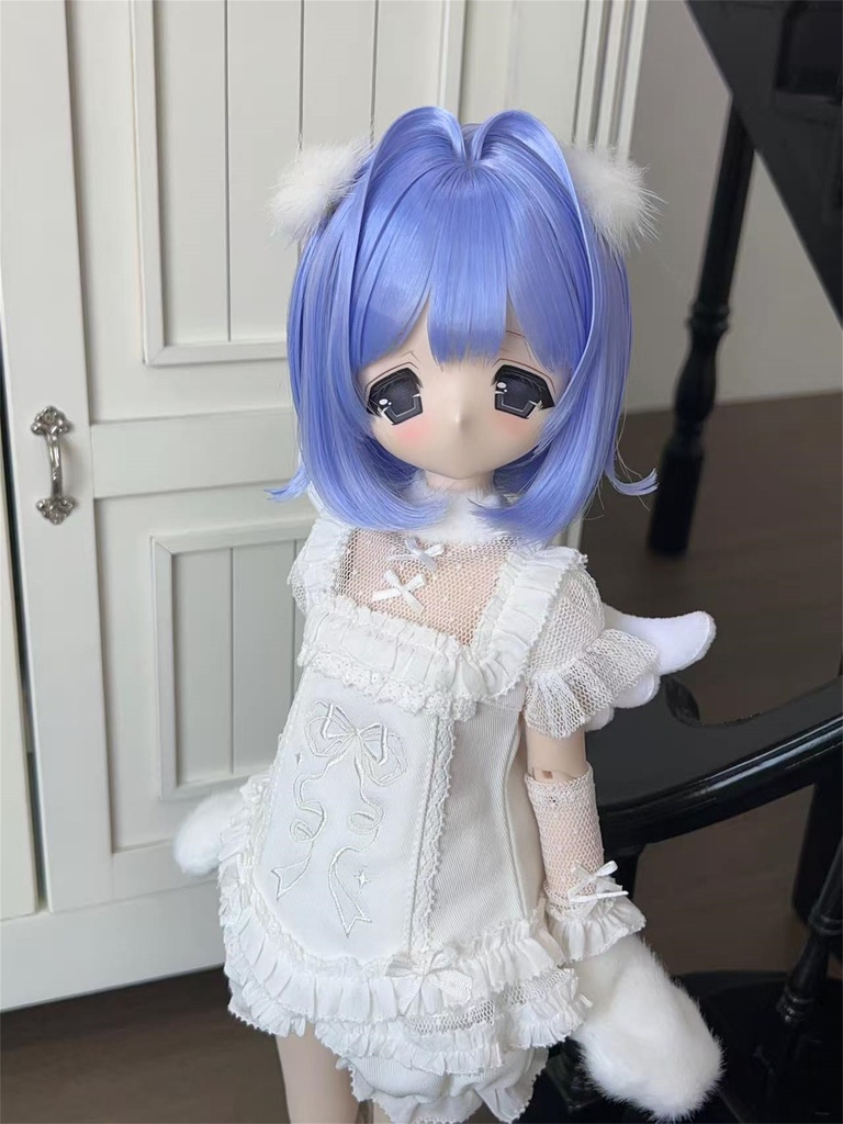 【カカ星球】【8.5-9inch】ドールウィッグ ハネインテークボブ 造形ウィッグ
