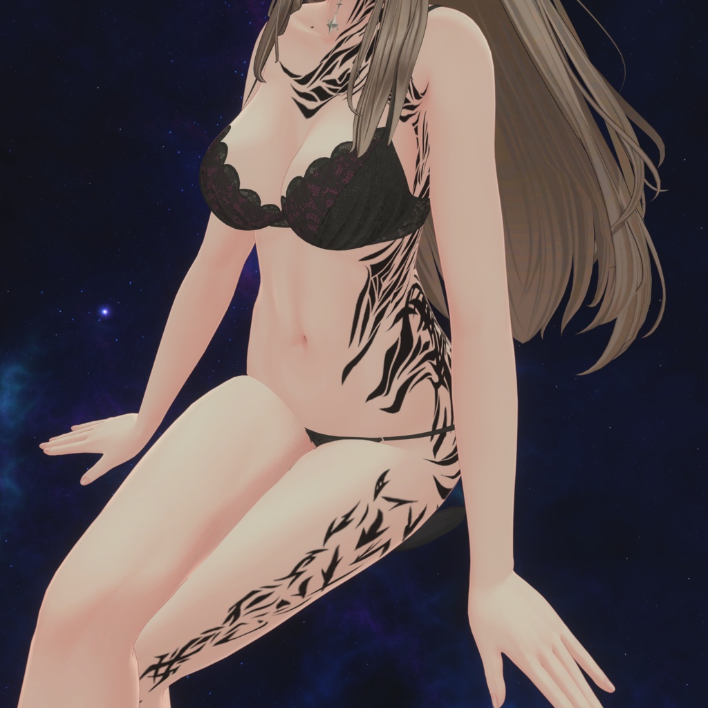 【VRC想定】Tatoo_Lil-Vein【海咲-Misaki-専用】
