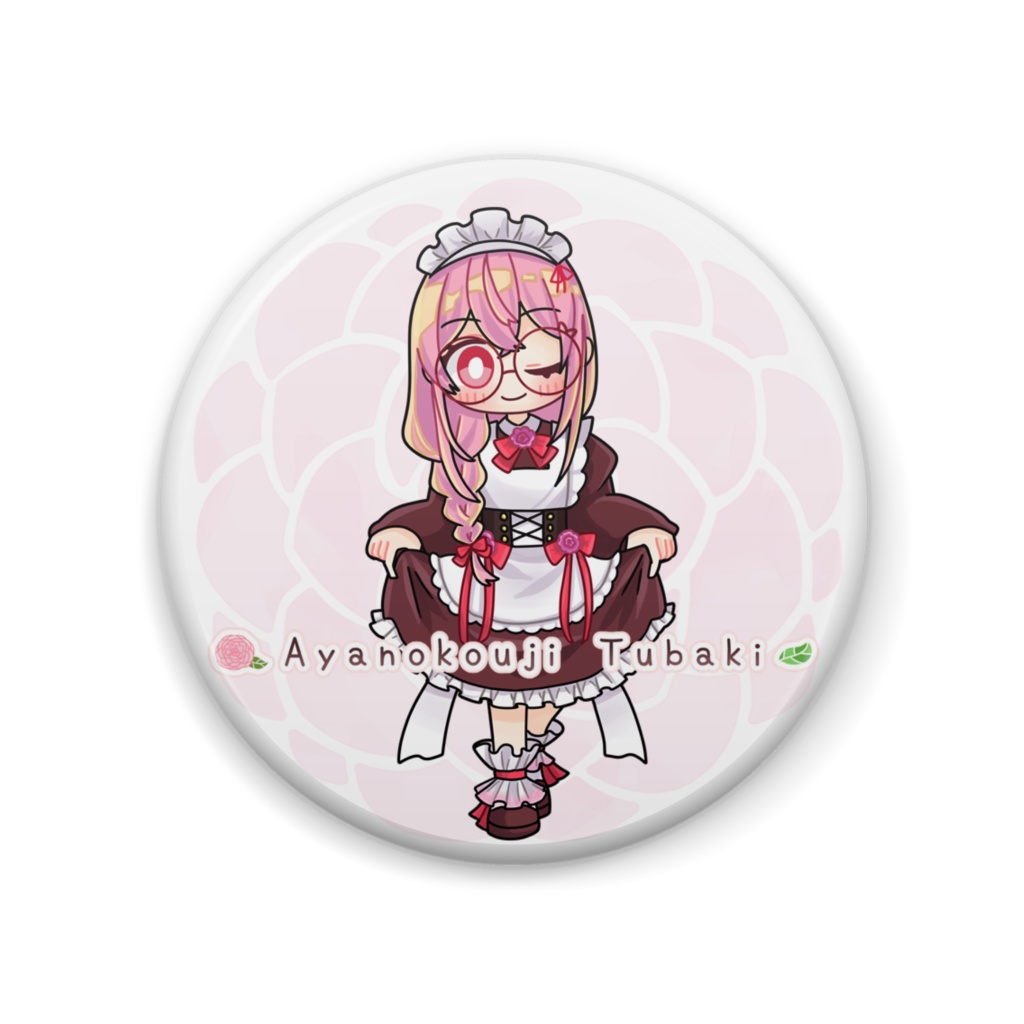 彩小路つばき 缶バッジ(メイド服)