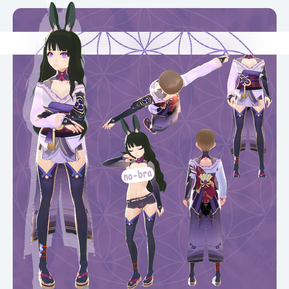 Raiden Shogun Baal full set Genshin Impact Vroid