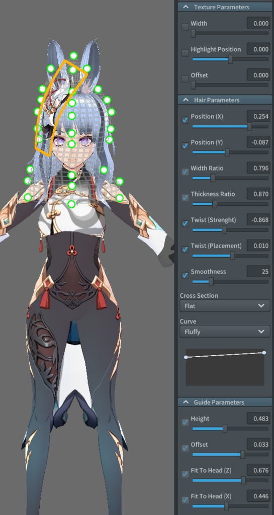 Shenhe full set Genshin Impact Vroid