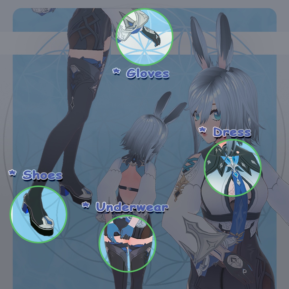 Eula - full set Genshin Impact Vroid