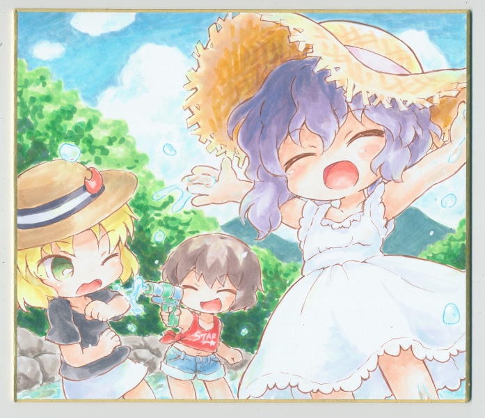 手描きイラスト　プリズムリバー三姉妹②