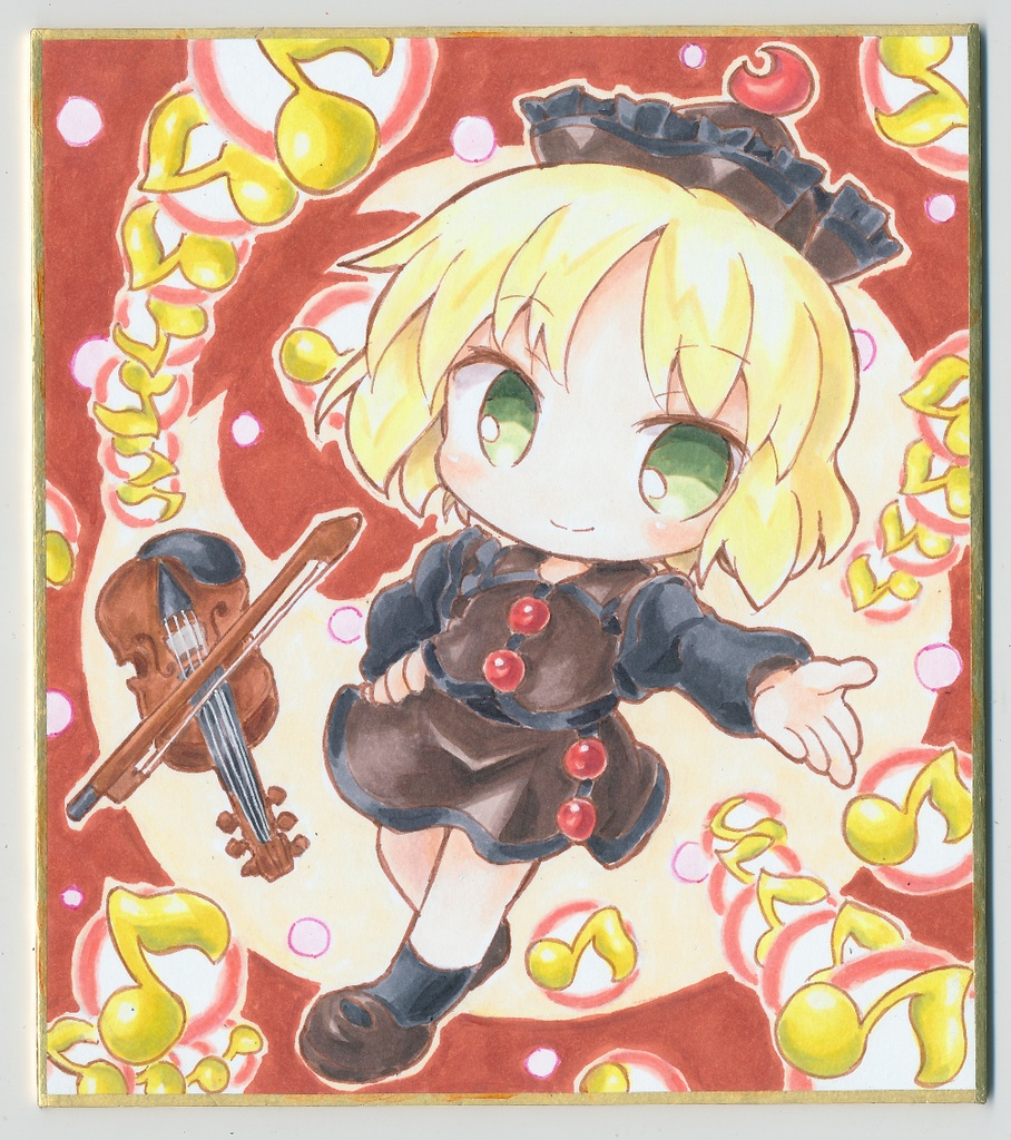 東方Project　手描きイラスト　ルナサ・プリズムリバー　２Pカラー