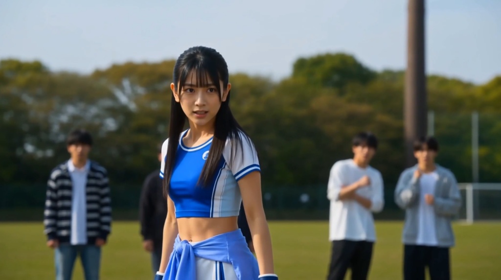 七海、蹴ります。