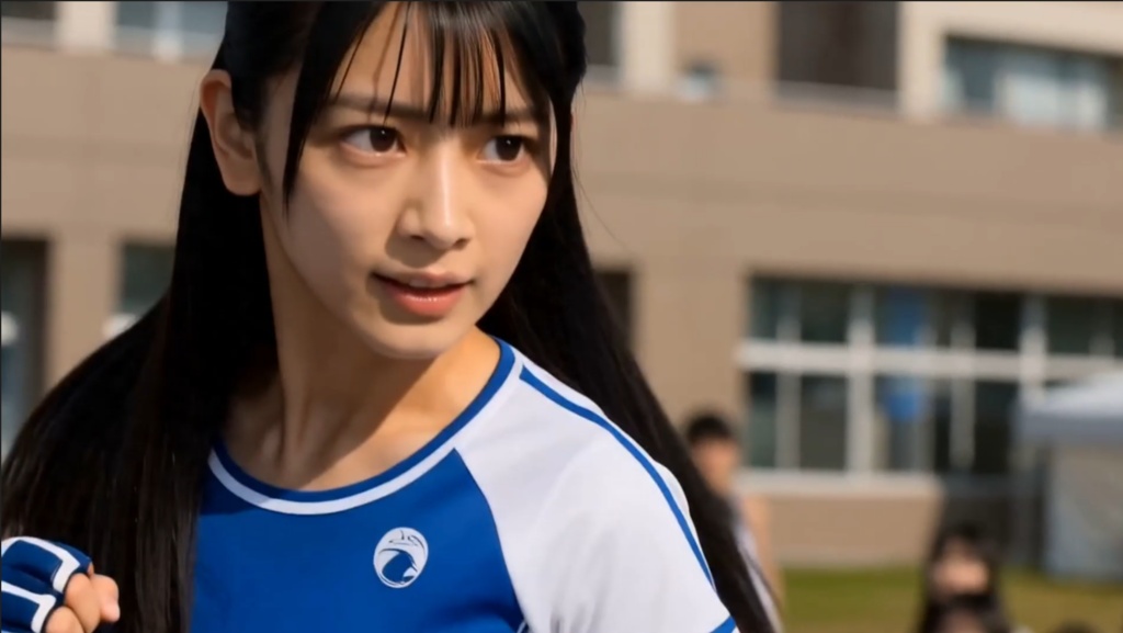 七海、蹴ります。