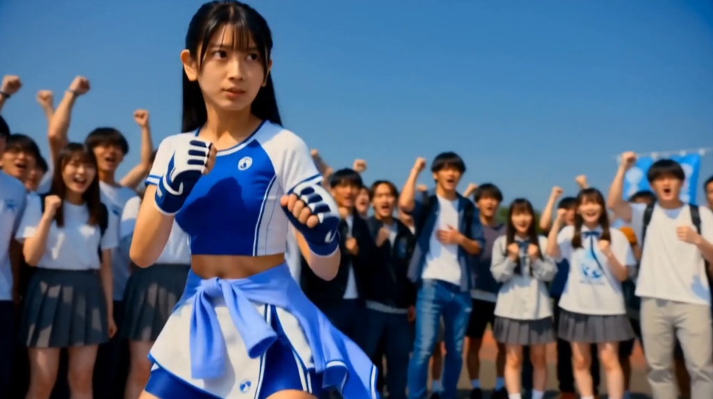 七海、蹴ります。