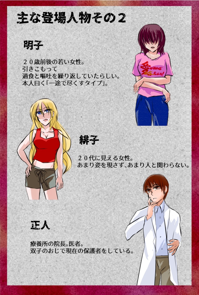 【同人ゲーム】サナトリウムケージ【サスペンスノベル】