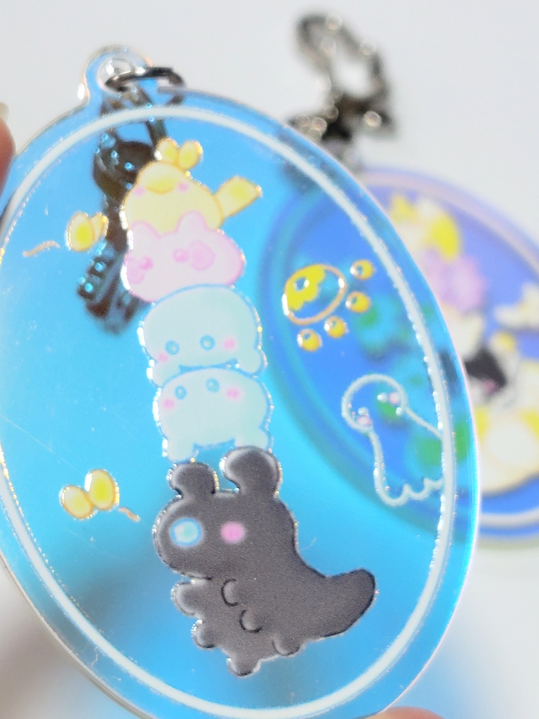 光と闇の生きもの【エビちゃんたち】 アクキー(オーロラアクリル)
