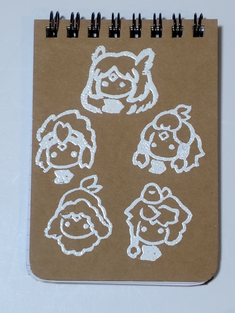 Skyなメモ帳★表&裏表紙の内側にもスタンプ!絵柄は届いてからのお楽しみ★(メモ用紙 6枚付属)