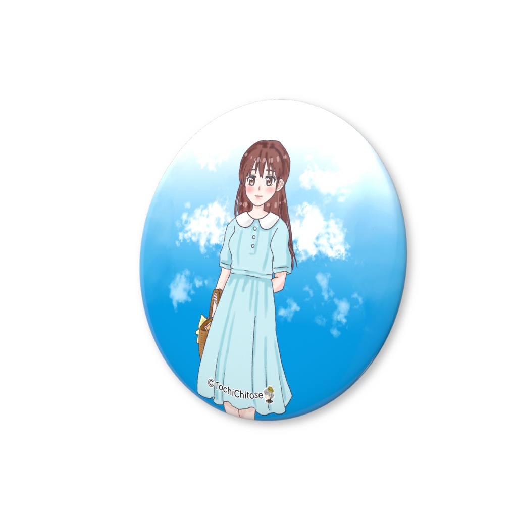夏色ワンピでお出かけ缶バッジ(バリュー) - 56mm