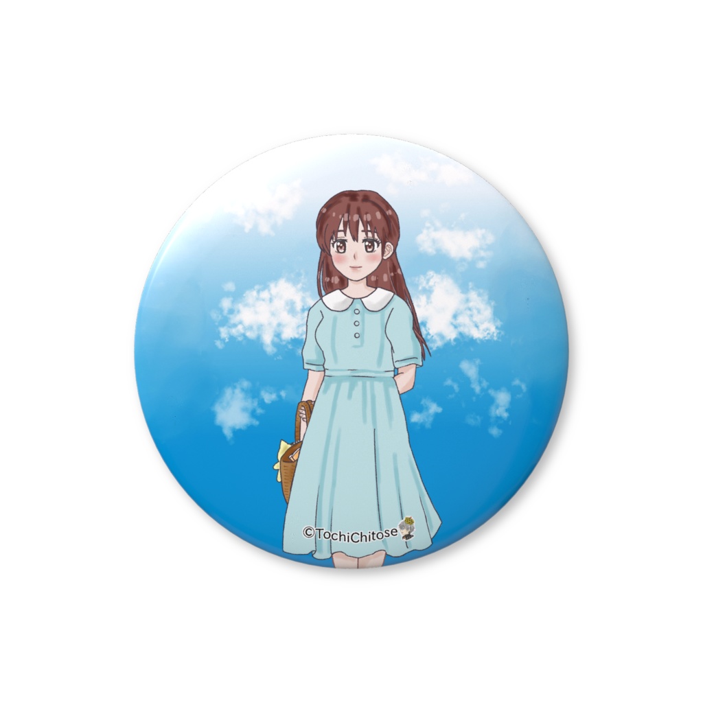夏色ワンピでお出かけ缶バッジ（バリュー） - 56mm