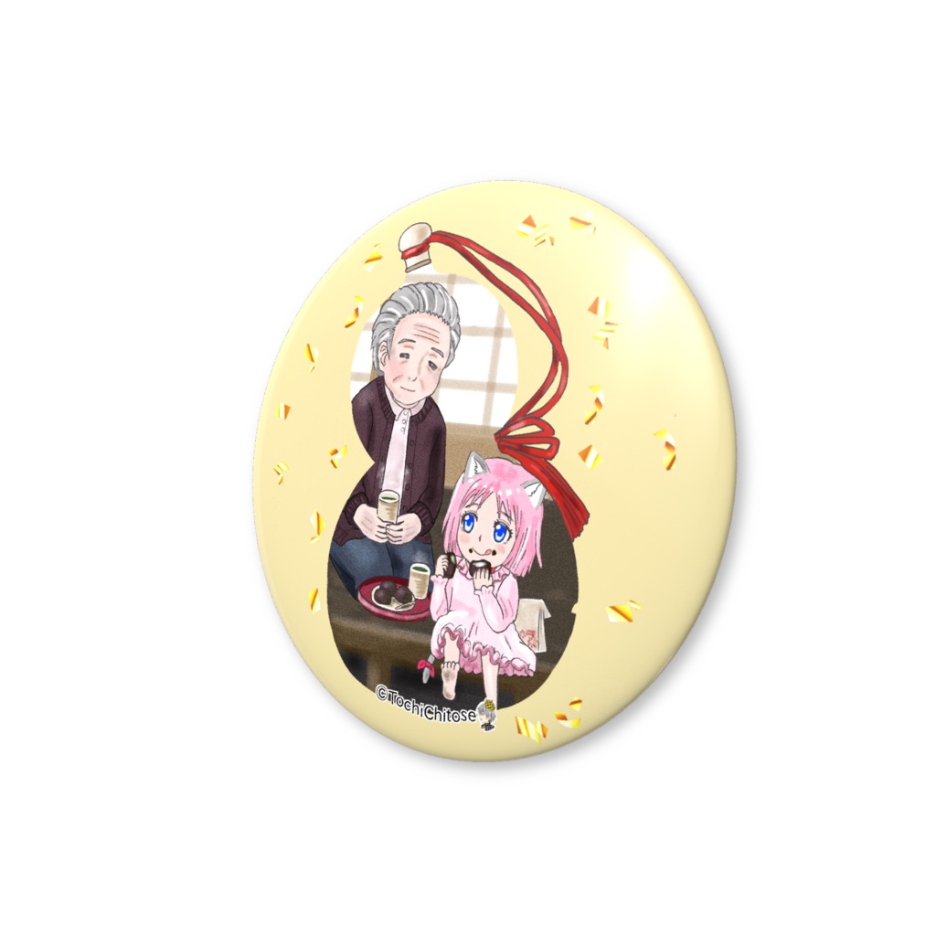 瓢箪から猫缶バッジ(バリュー) - 56mm