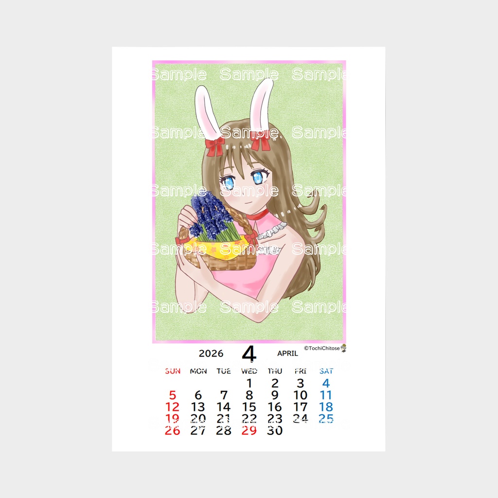 卓上「2026CALENDAR」4月