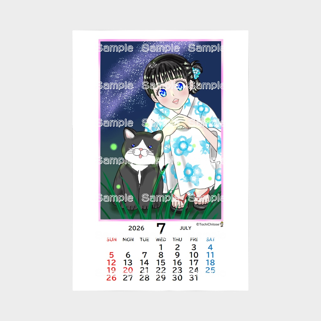 卓上「2026CALENDAR」7月