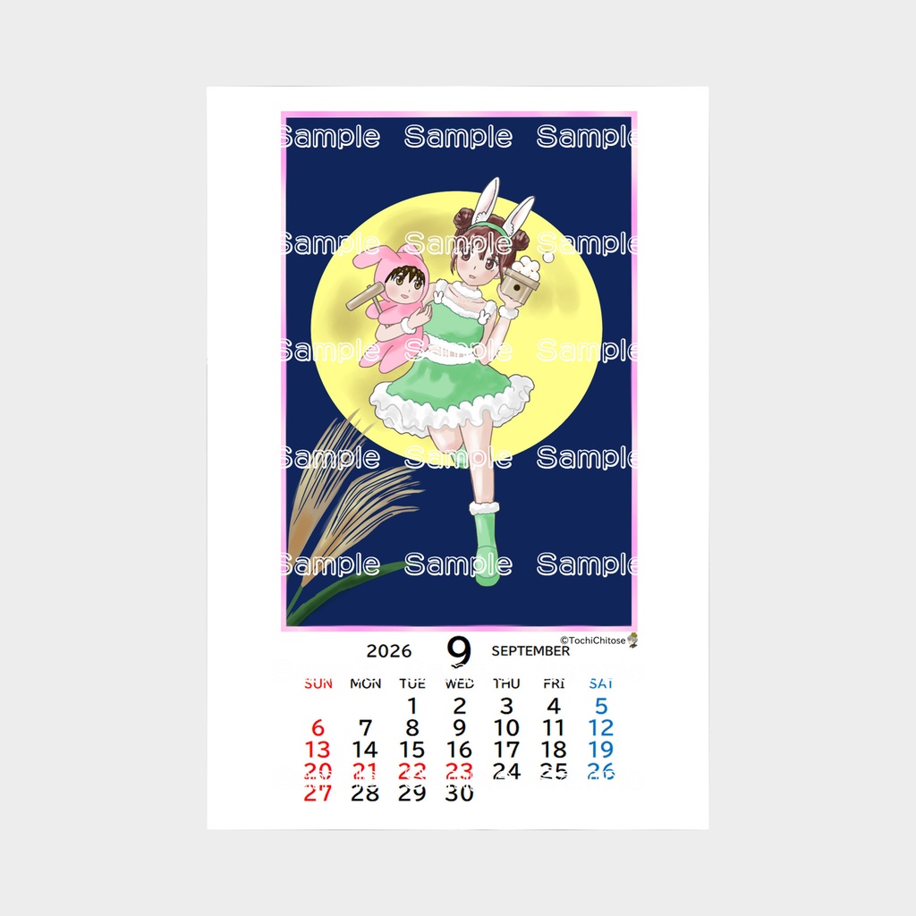 卓上「2026CALENDAR」9月