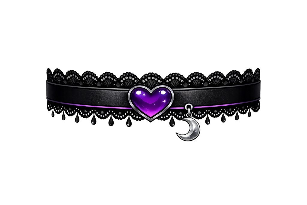 夜乃うさぎ Gothic Heart Choker【VRoid用】