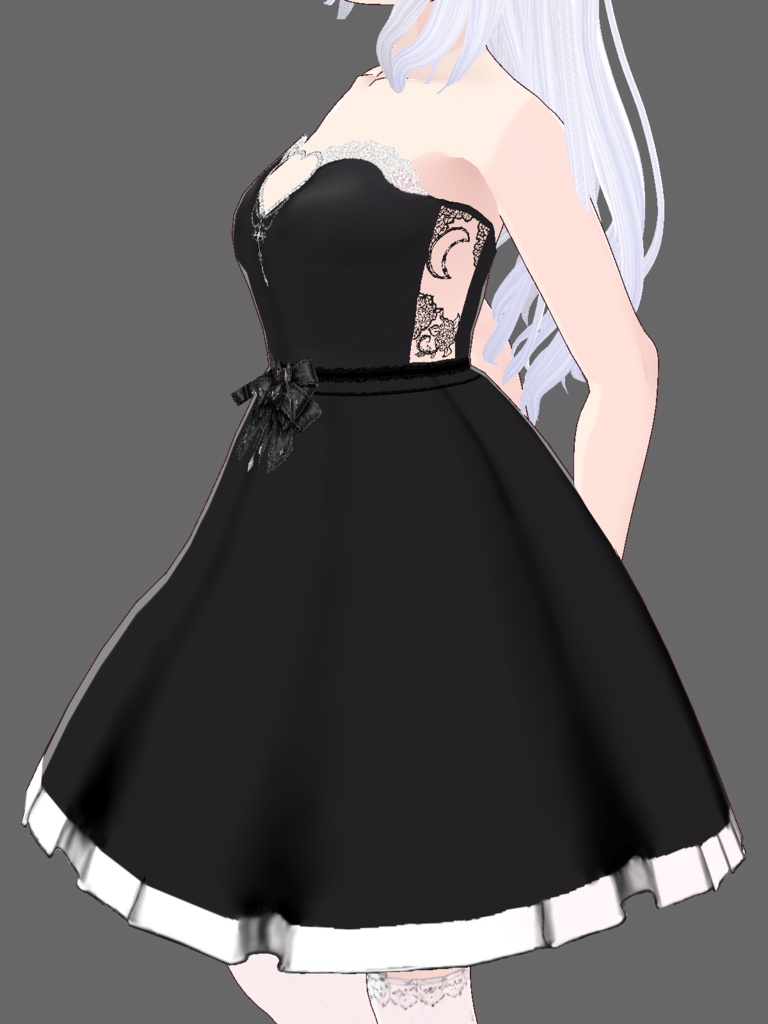 NOCTLACE Moon Black Dress