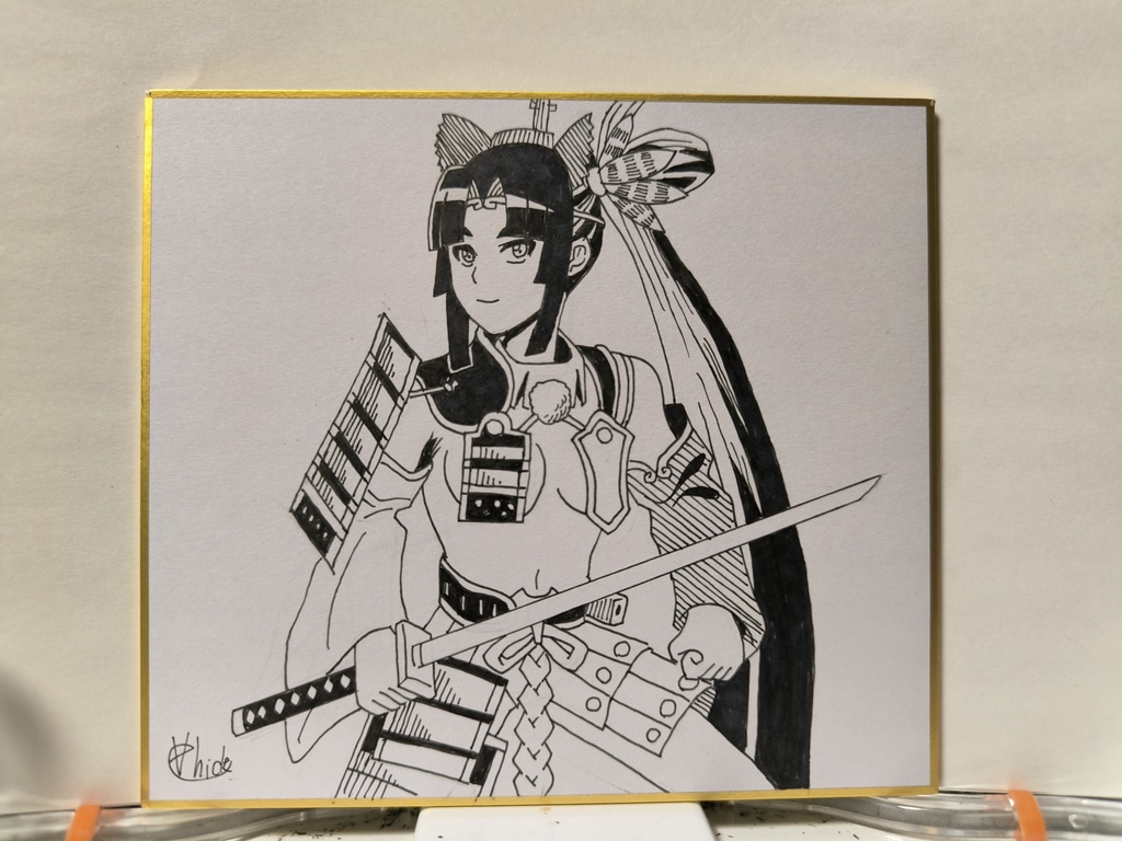 ミニ色紙FGO「牛若丸」