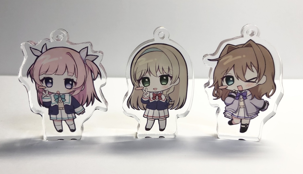 アクリルミニブロックキーホルダー 全3種