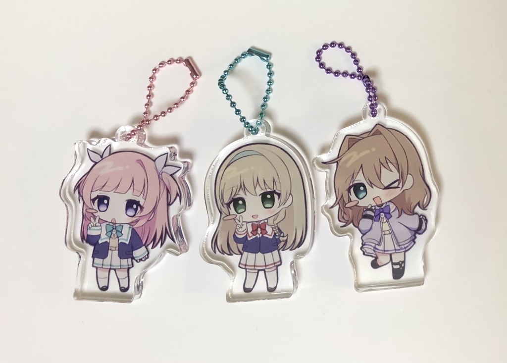 アクリルミニブロックキーホルダー 全3種