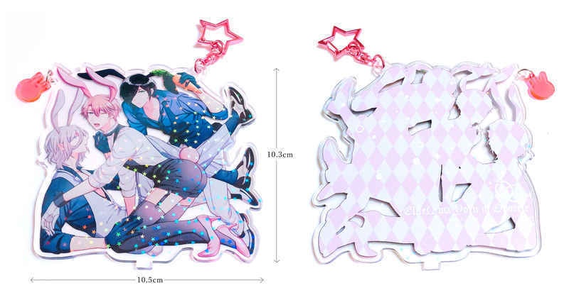 【エリートΩは夜に溺れて】ホログラムBIGアクリルキーホルダー(スタンド付き)