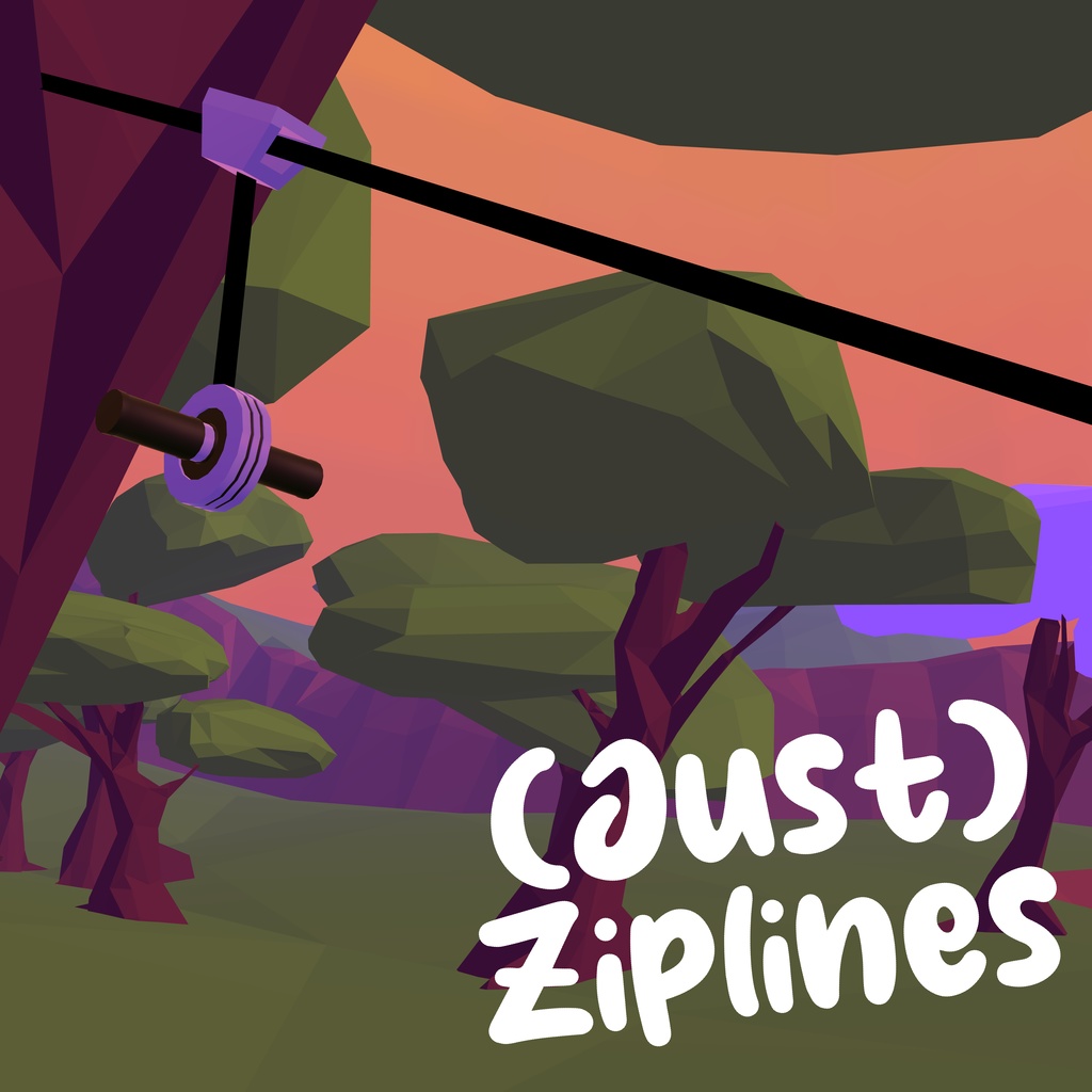 (Just)Ziplines! (ただ)ジップライン v1.0 [VRChat prefab for worlds]