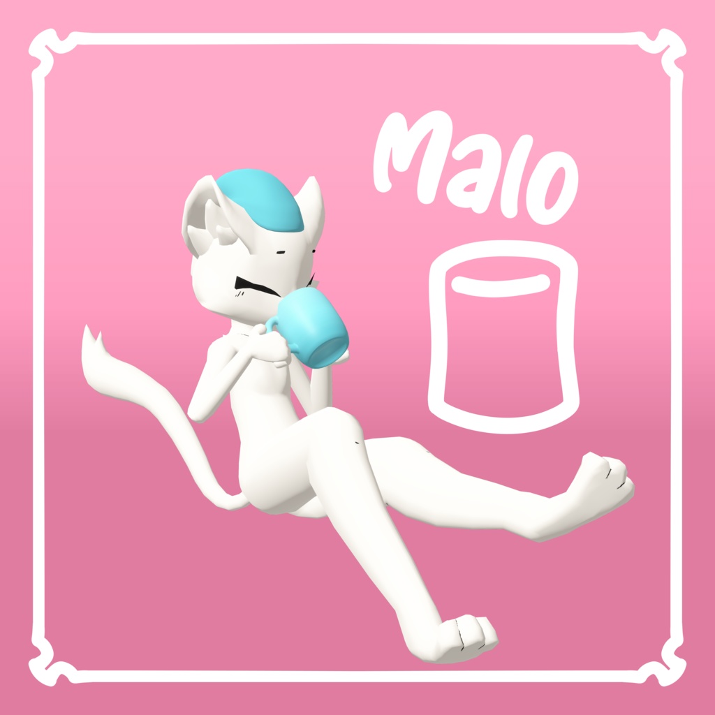 Malo [マロ] v1.0 (VRChat Marshmallow Cat Avatar) 