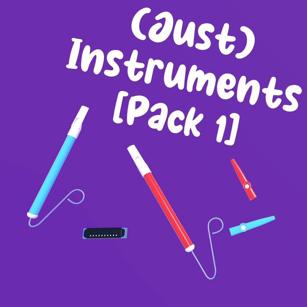 (Just)Instruments(ただ)楽器 [Pack 1] V.1 - Silly functional instrument props for VRChat!