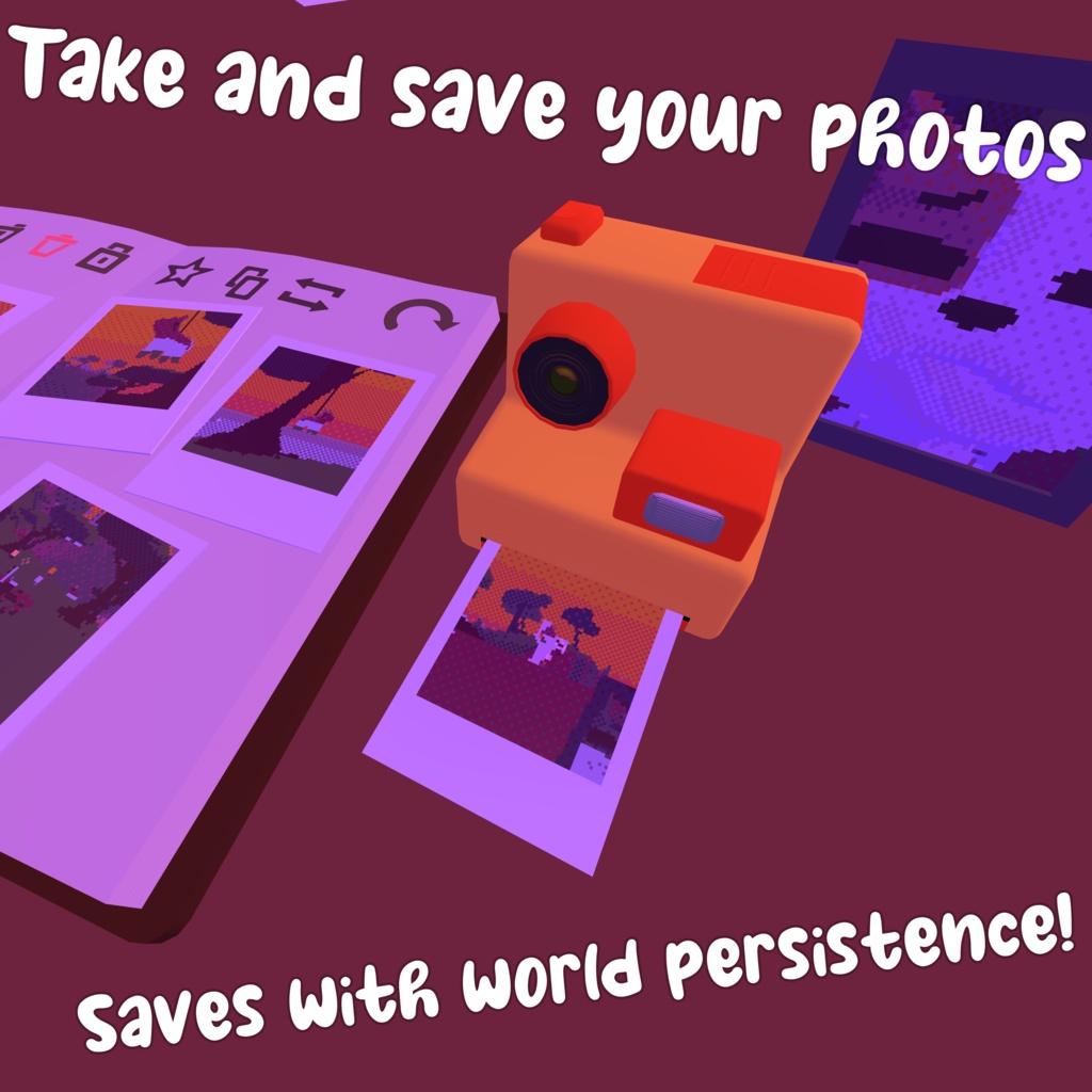 (Just)Photo Album (ただ)フォトアルバム (Persistence photo system for VRChat worlds!)