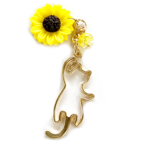 猫 イヤホンジャック じゃれるにゃん ストラップ iphone コネクタカバー Cat's Love Potion