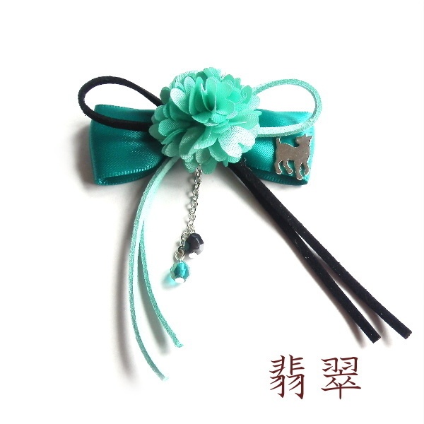 猫 和 ヘアアクセサリー 花結び ヘアクリップ Cat's Love Potio