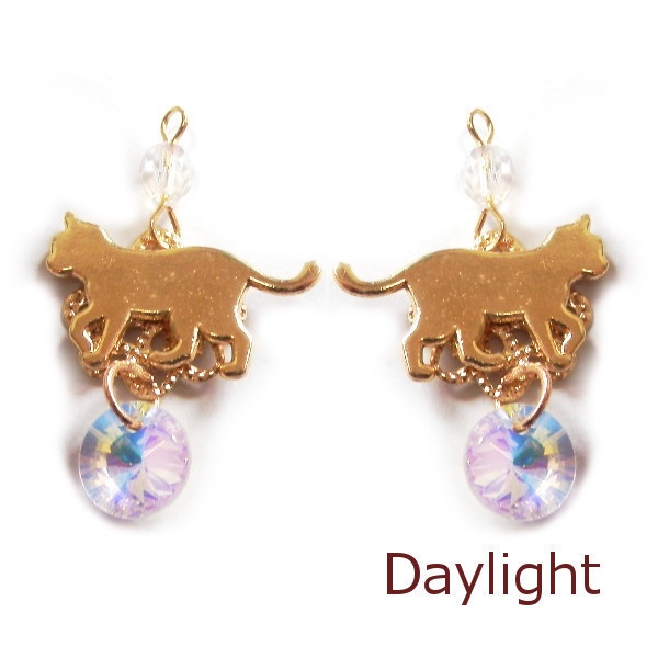 猫 イヤリング ピアス 真昼と真夜中のねこ Cat's Love Potion