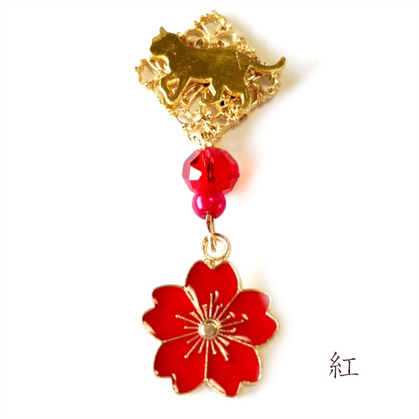 猫 和風 ストラップ さくらあめ チャーム ストラップ Cat's Love Potion