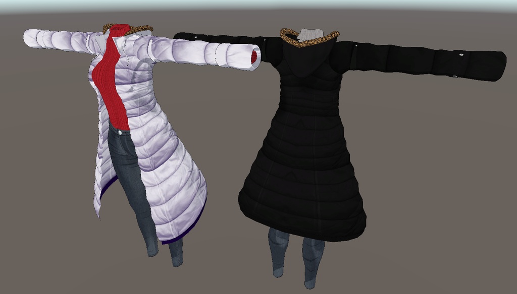 縦セーター・ダウンジャケット・ジーンズセット【レナ・カクテル用】