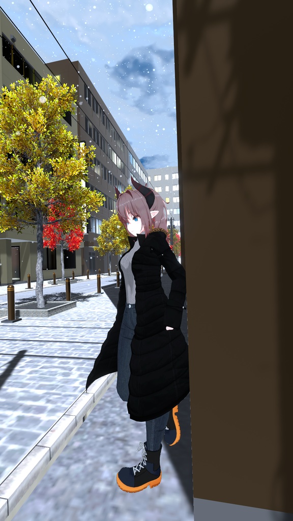 縦セーター・ダウンジャケット・ジーンズセット【レナ・カクテル用】