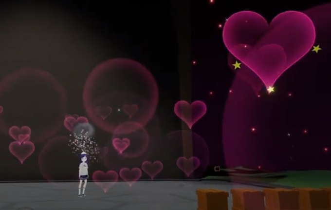 【VRChat想定】空間にハートエフェクト