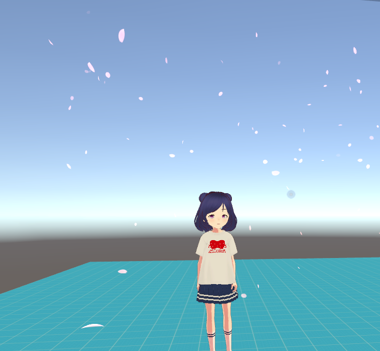 【VRChat想定】さくらの花びら空間エフェクト