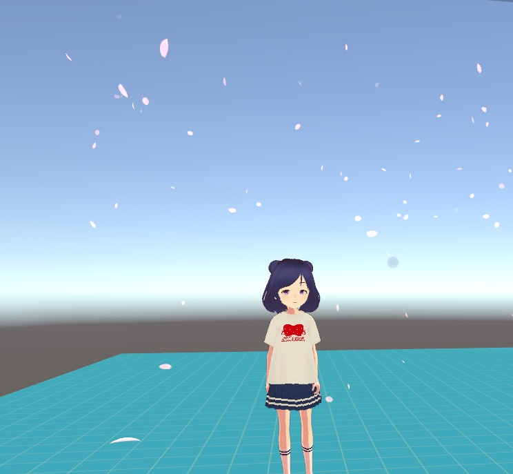 【VRChat想定】さくらの花びら空間エフェクト
