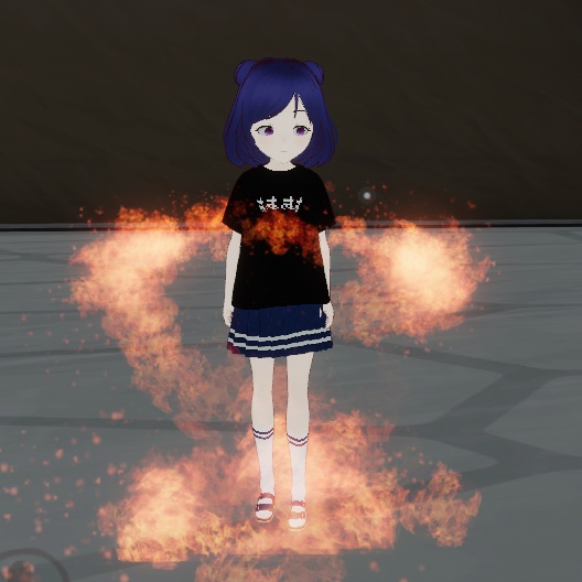 【VRChat想定】炎オーラエフェクト