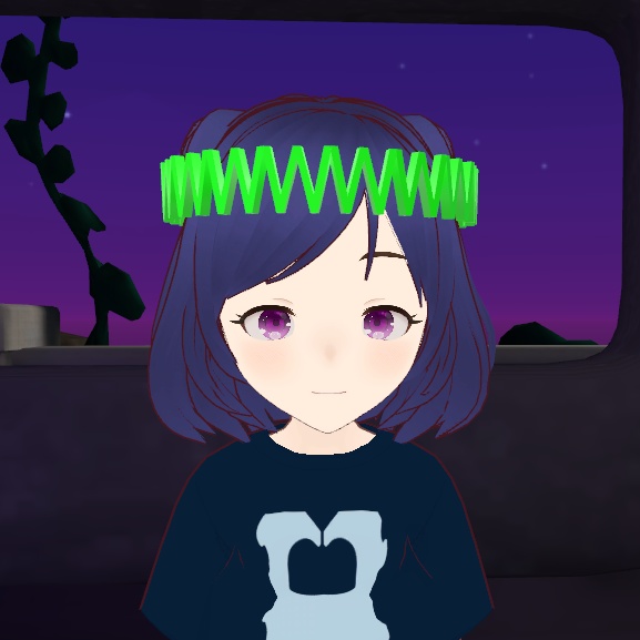 【VRChat想定】草かんむりオブジェクト(S/L2点セット)