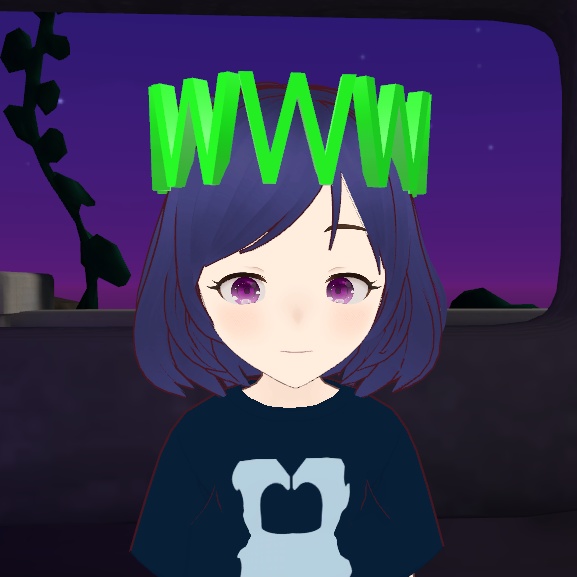 【VRChat想定】草かんむりオブジェクト(S/L2点セット)