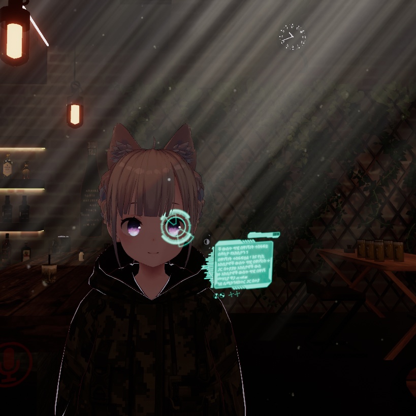 【VRChat想定】背後に光&埃エフェクト