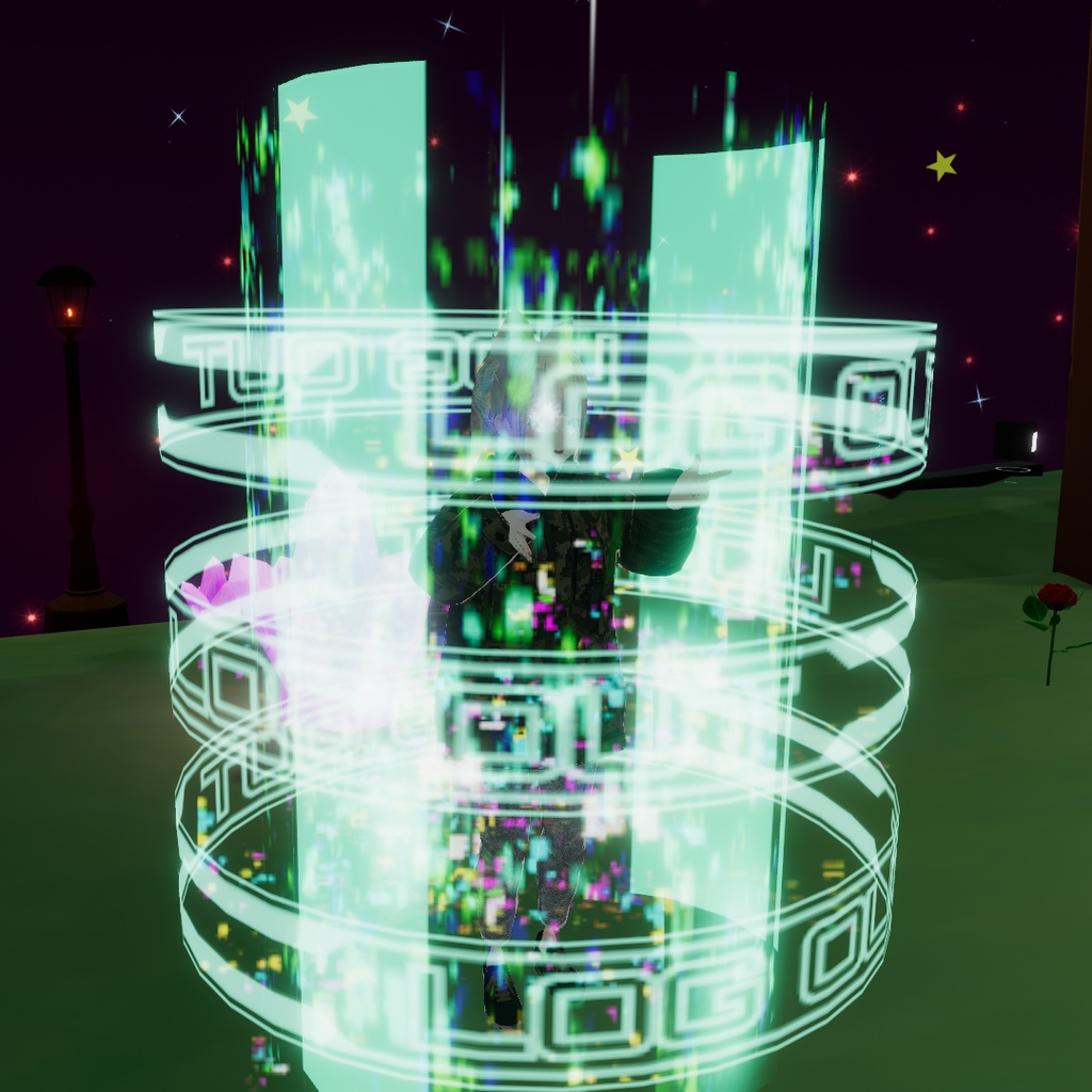 【VRChat想定】ログアウト用デジタルエフェクト