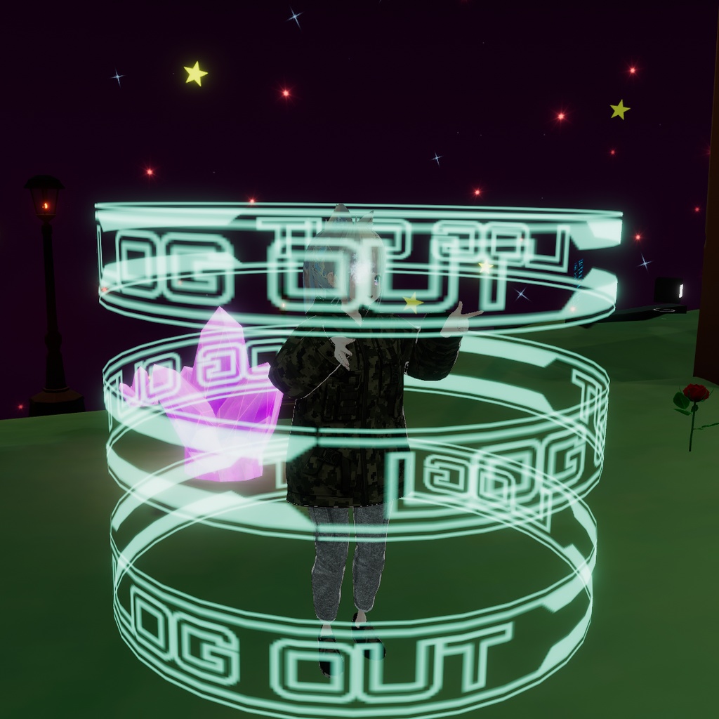 【VRChat想定】ログアウト用デジタルエフェクト