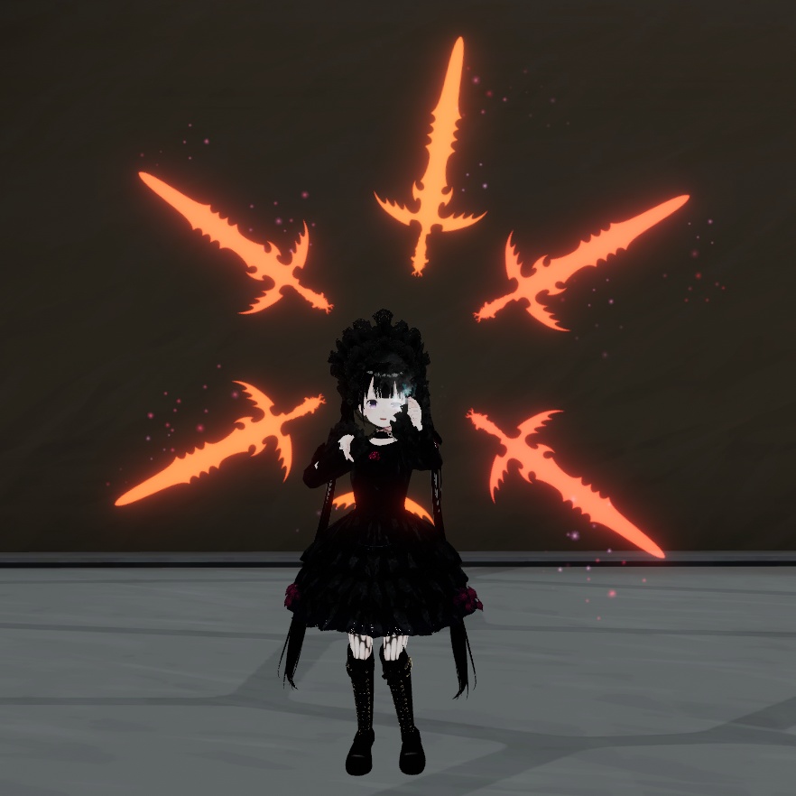 【VRChat想定】剣が舞うエフェクト