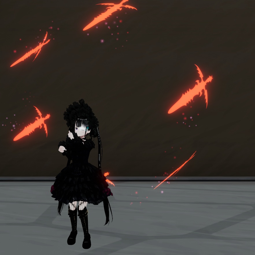 【VRChat想定】剣が舞うエフェクト
